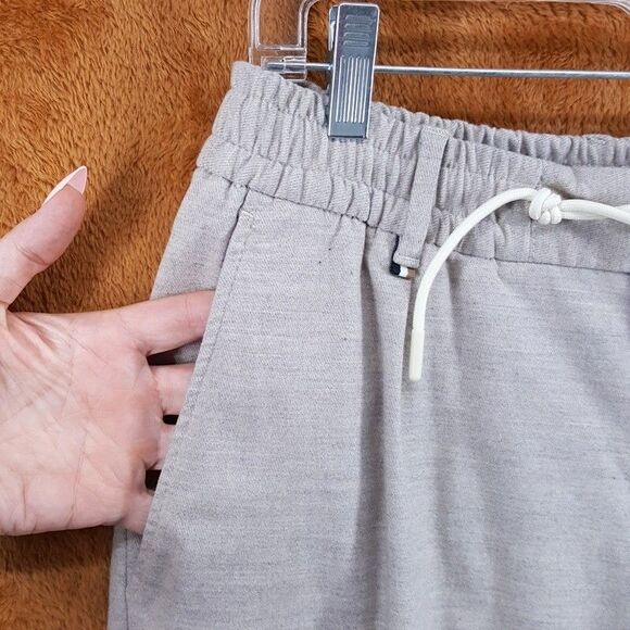 HUGO BOSS Pants Mens Size 30 Tan Tapered Drawstring Zip Elastic Waist PERIN $198 - Picture 3 of 12